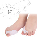 2Pcs Silicone Gel Foot Fingers Two Hole Toe Separator Thumb Valgus Protector Bunion Adjuster Hallux Valgus Guard Feet Care