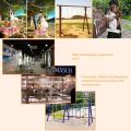 Adult Children's Swing High-quality Polished Four-board Anticorrosive Wood Outdoor Indoor Swing Idyllic Wooden Swing Outdoor Fun