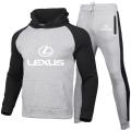 Spring Autumn Mens Short sleeve Lexus Car Logo printing high quality Cotton high quality Cotton T Shirts pants suit Sportswear