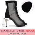 leather 8.5cm heel