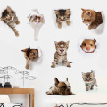 1 Piece 3D Cat Stickers, Family Wall sticker Decals, Window, Bedroom, Bathroom, Bath Seat Decor, Kitchen Accessories