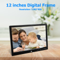 12inch HD Digital Photo Frame Remote Control Touch Button Smart Multi-Media Video Picture Music Player Alarm Clock Picture Stand