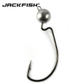 JACKFISH 5pcs/lot crank Jig head hook 3.5g 5g 7g hard baits lead Jig lure fishing hook soft worm fishing tackle accessories