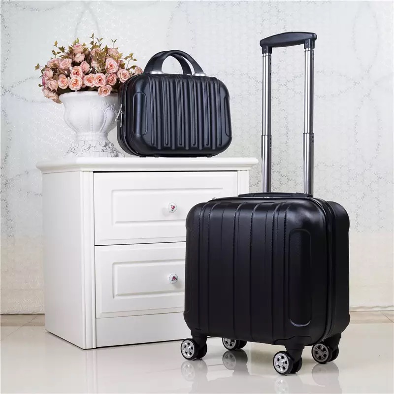 18 inch ABS Cabin luggage kid's Rolling Luggage set Women travel trolley suitcase with wheels Carry on girls suitcase set