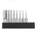 Broppe 8pcs Set 50mm 1/4 Inch Hex Shank Magnetic Hex Head Screwdriver Bits Electric Driver Bits Screwdriver Drill Bit S2 H1.5-H8