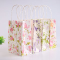20pcs Flowers Print Gift Bag for Wedding Lavender,Cherry Blossom,Rose Paper Gifts Bags with Handles Birthday Candy Bags