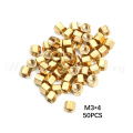 50Pcs M3 Hex Nut Spacing Screw Female Brass Threaded Pillar PCB Motherboard Standoff Spacer 4mm/5mm/6mm/8mm/10mm/12mm