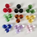 NEW 9 Colors 100PC Crystal AB Glass Lamp Prism Chandelier Chain Part DIY Octagon Bead Ornament 14MM