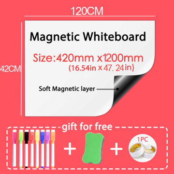 Soft Magnetic Whiteboard Dry Eraser White Board Fridge Stickers Bulletin Message Board Planner Table Size 420mm*900mm