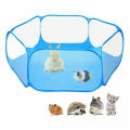 120X38cm Large Size Pet Cage Tent Playpen Breathable Animals Hamster Puppy Cat Rabbit Foldable Fence Small Animals Pet Cages Bed