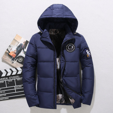 Winter Jacket Men White Duck Down Parkas Fashion Thick Warm Hooded Collar Windbreaker Down Coat Male Outwear Men's Parkas Jacket