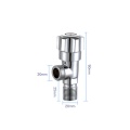 Triangle Valve Hot and Cold Water Angle Valve Bathroom Accessories Electroplate Filling Valves for Toilet Water Heater