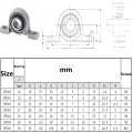 insert bearing shaft support Spherical roller 8mm/10mm/12mm/15mm/17mm/20mm/25mm zinc alloy mounted bearings pillow block housing