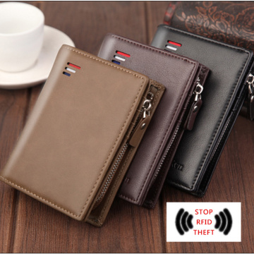 2020 Vintage Men Leather Luxury Wallet Short Slim Male Purses Money Clip Credit Card Dollar Cow Leather Wallet Mens Card Purse