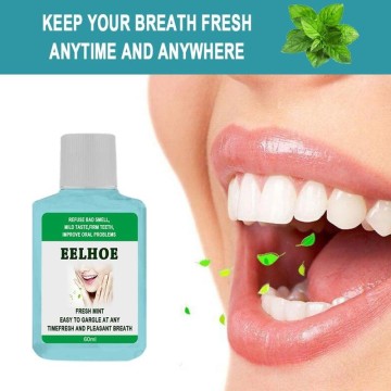 60ml Mouthwash Clean Tartar Care Fresh Breath Mint Fresh Oral Care Cleaner Antiseptic Bad Breath Remover Teeth Whitening