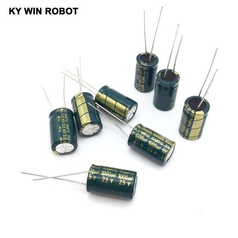 10PCS/LOT 25V 1000UF 10*16 high frequency low impedance aluminum electrolytic capacitor 1000uf 25v