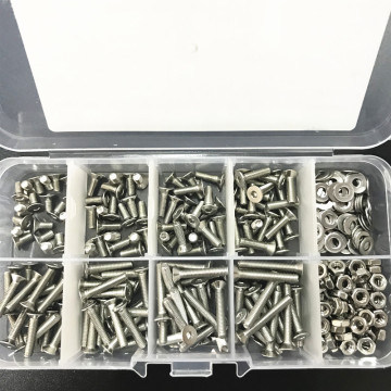 Countersunk Screws Head 304 Stainless Steel 300pcs/set Din7991 Hex Socket Machine Stainlness Flat High Quality Service