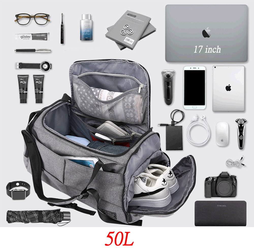 50L Multi-function layered Gym bag for Man Women Shoes compartment Carry Handbag Shoulder Bags Travel Backpack