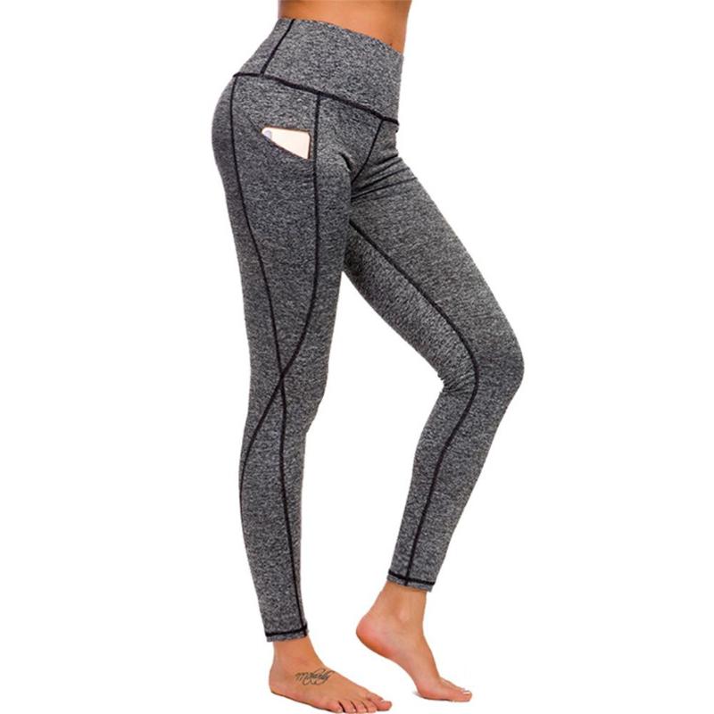 Women Yoga Pants Sports Running Sportswear Stretchy Fitness Legging High Waist Slim Leggings Pants Elastic Yoga Butt Lift Tight