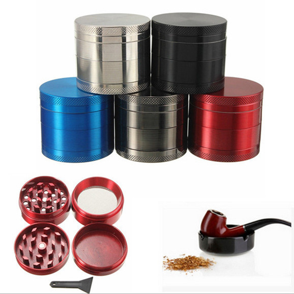 Zinc Alloy Metal Tobacco Grinder 4 Layer Manual Mini Handmade Herb Spice Grinder Smoke Tobacco Crusher