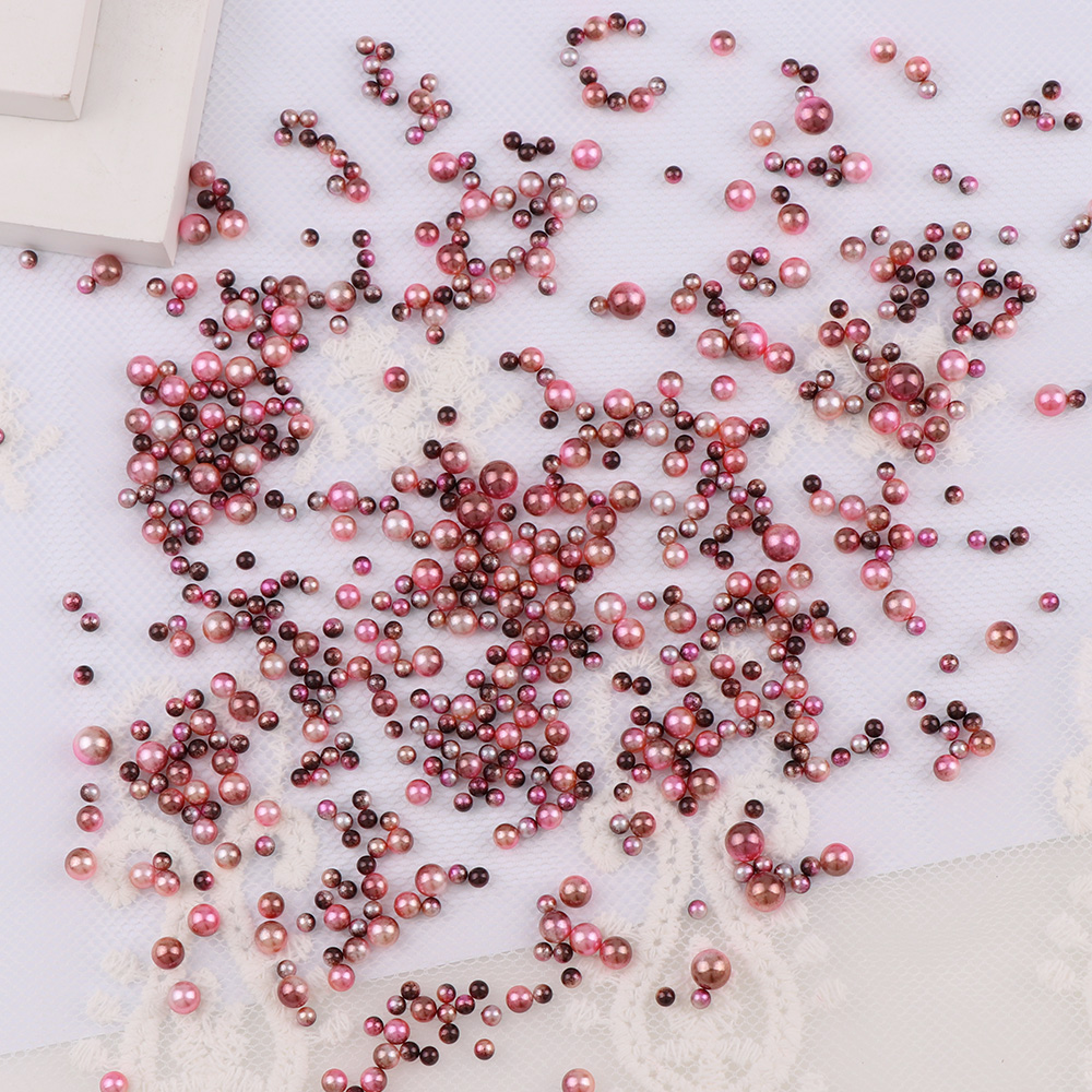 20g Random Mixed 3/4/5/6mm Imitation Pearl Beads No Holes Loose Spacer DIY Beads For Bracelet Necklace Jewelry Making