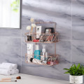 Bathroom Storage Metal Bathroom Shelf Storage Rack Baskets Punch-Free Wall Hanging Shelves Kitchen Accessories Home Organizer