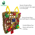 Bird Climbing Net Parrot Toys Woven Seagrass Biting Hanging Hemp Rope Swing Play Ladder Chew Foraging Colorful Funny Parrot Toys