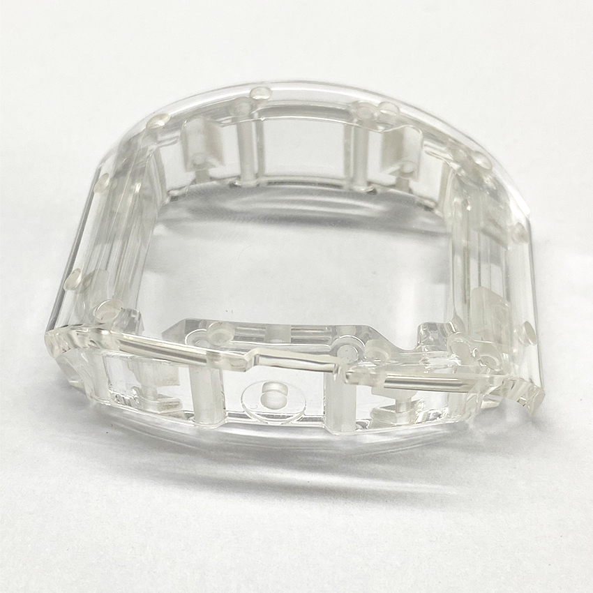 Tonneau shape sapphire watch case