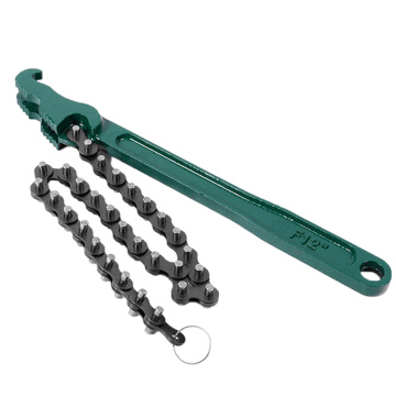 12' Chain Type Auto Tool Oil Filter Wrench Adjustable Engine Box Spanner Removal Repair Tool Remover for Car Truck Motorcycle
