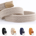 Hot Sale Men Women Casual Knitted Pin Buckle Belt Woven Elastic Stretch Belts Plain Webbing Belt For Jeans Fashion Braided Belt