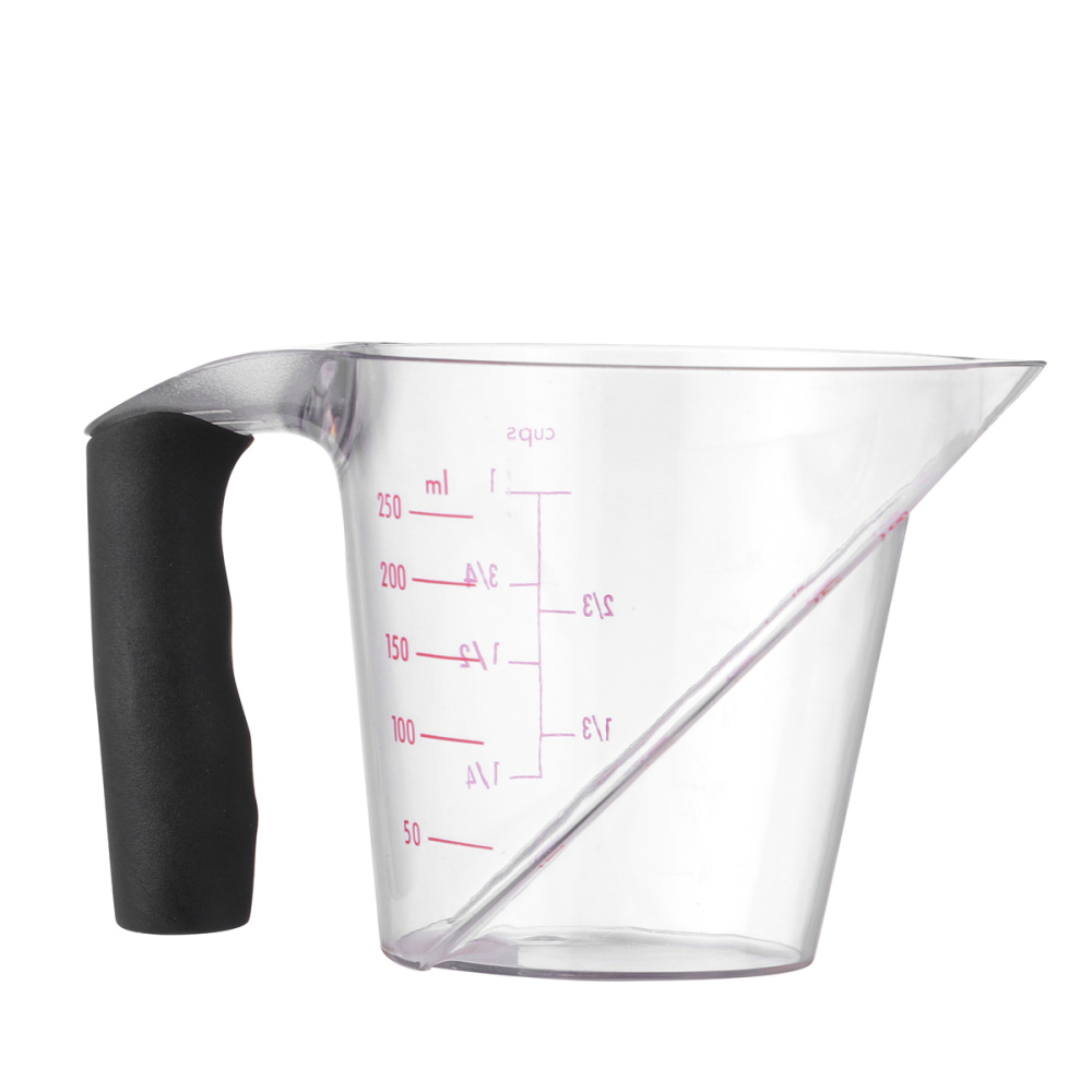 1Pc Plastic Measuring Cup With Scale Kitchen Tool Measuring Cup For Baking Beaker Laboratory Supplies(250ml)