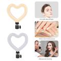 6 Inch Heart-shaped Dimmable LED Selfie Ring Light USB Selfie Ring Lights Lamp For Photography Ringlight For Cell Phone Studio