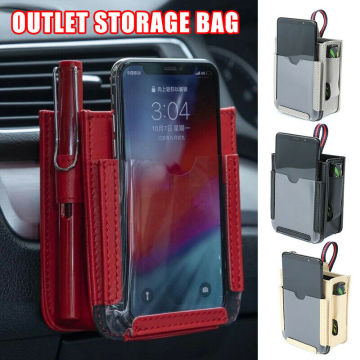 New Car Multi-function Car Phone Storage Bag Car Air Outlet Pockets Mobile Phone Holder Hanging Bag Car Interior Accessories