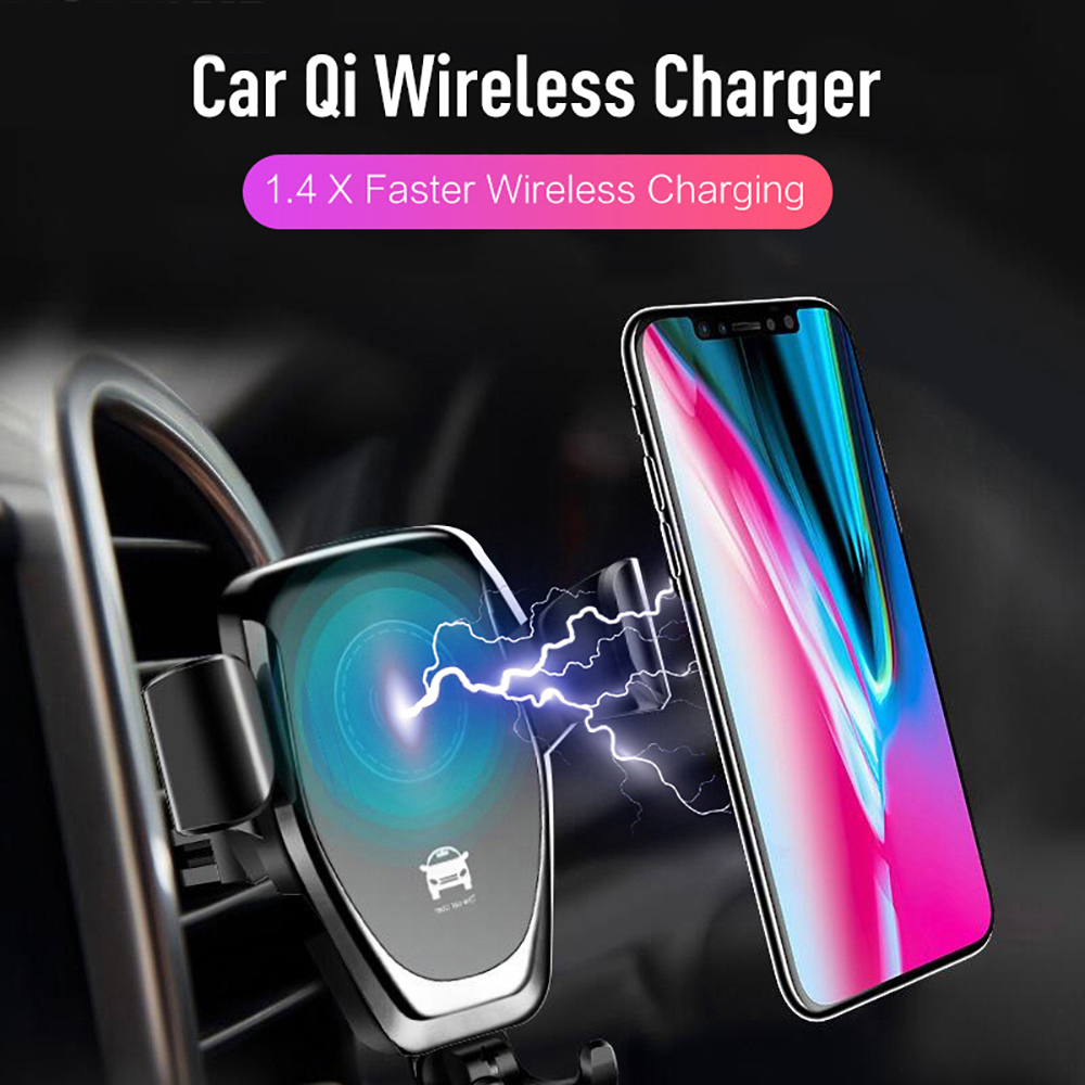 Car Phone Holder for Phone Stand Mobile Phone Holder In Car Wireless Charger 15W Quick Charge for IPhone XS XR X Samsung Huawei