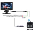 Podofo DC 12V-24V 7"TFT LCD Car Monitor Display + 4 Pin IR Night Vision Rear View Camera for Bus Truck RV Caravan Trailers