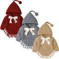 Autumn Toddler Baby Girls Knit Tassel Coat Jacket Outwear Hooded Autumn Winter Fashion Clothes