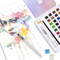 Art Painting Pearlescent Solid Water Color Pigment Paint Set 12/36/48 Colors Glitter Watercolor/Acuarela Metallic Color Pigments