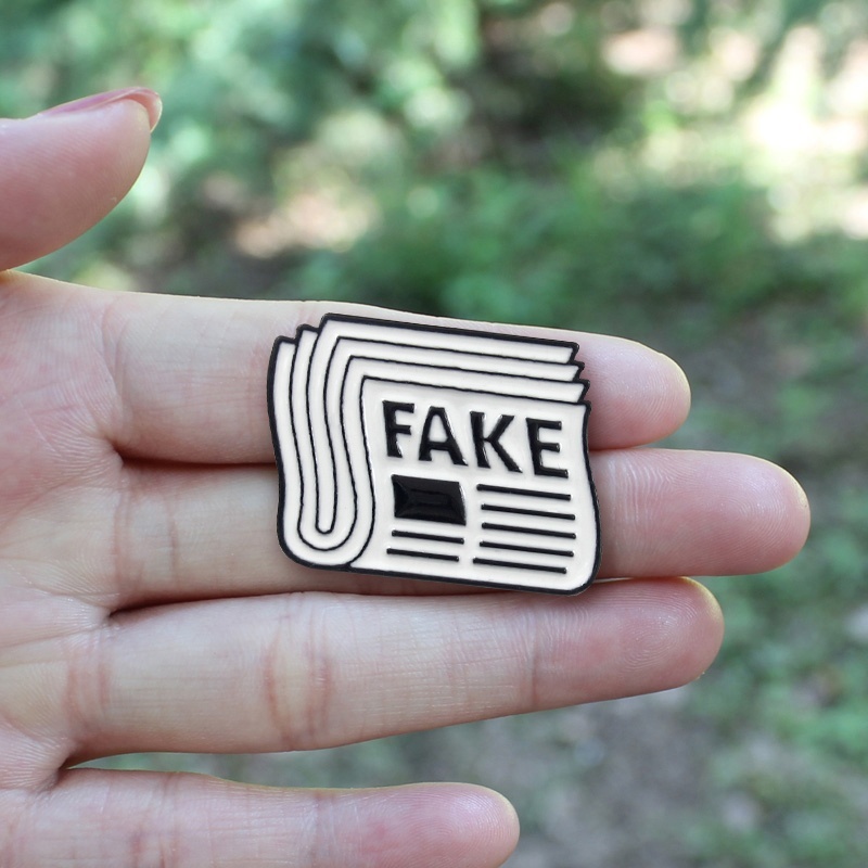 Fake Pin Fake News Brooches Funny Badges Brooches Lapel Pins