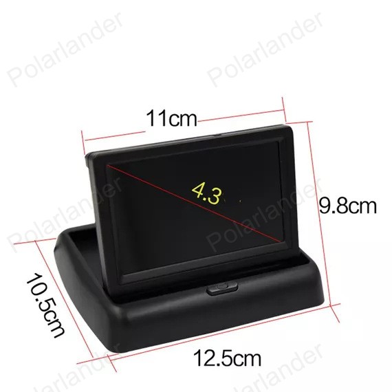 4.3 inch TFT Color digital HD video LCD small display screen car monitor reverse rearview security monitor for parking camera