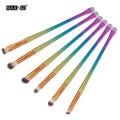 6pcs Eyeshadow Makeup Brushes Kits Flat Angle Top Eyebrow Eyelid Concealer Cosmetics Beauty Eyes Nose Shadow Brush Tool KH114