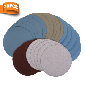 25PCS 125mm /5'' Inch Sanding Discs Hook Loop SandpaperGrit 1000 /2000 /3000/ 4000/ 5000 Round Sandpaper Disk Sand Sheet