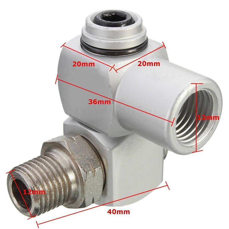 1x 100PSI NPT 360 Degree Swivel Connect Air Compressor Tool Swivel Connector Coupler Pneumatic Mechanical Hardware Tools Parts