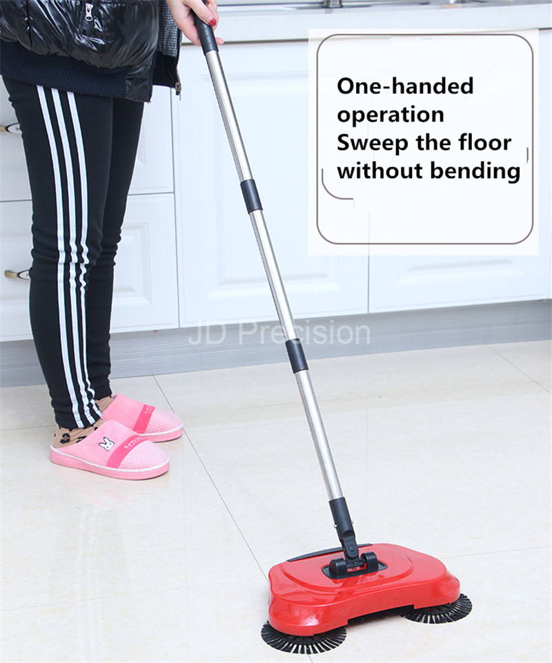 Magic Broom Sweepers Sweeping Machine Stainless Steel Hand Push Sweepers Household Cleaning Tools Push Type Hand Push Dustpan