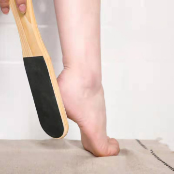 1pc Double Sides Foot File Foot Rasp Pedicure Tools Feet Dead Skin Callus Remover Sandpaper Wooden Handle Foot Care Tools