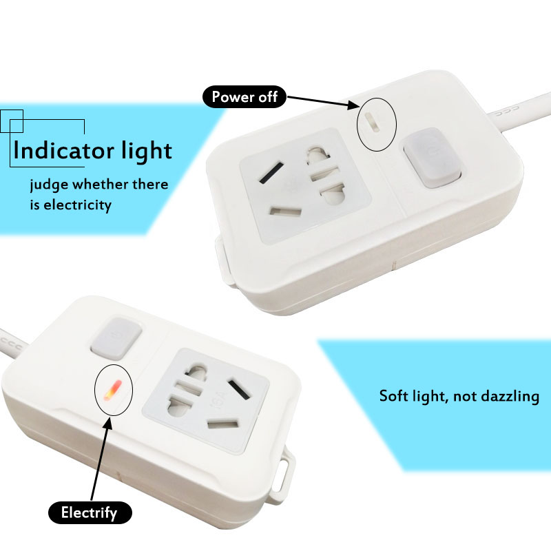 Power Strip Europe use AU/CN China Electrical 16A Plug Adapter Extension Cord Socket with Button Switch EU Plug to AU Socket