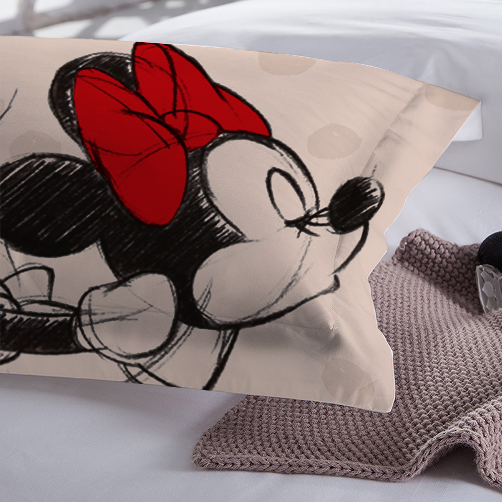 Disney Mickey Minnie Mouse Bedding Set Kids Children Cartoon Disney Duvet Cover Pillowcases Twin Full Queen King Size Bed Sets