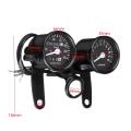 Motorcycle Odometer Speedmeter Tachometer LED Backlight Speed Meter Cafe Racer Instruments Gauge Panel Universal