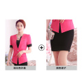 Woman's Fashion Airline Uniforms New Elegant short-sleeve Jacket+Pant/Skirt Suit Formal Workwear 2pcs Suits