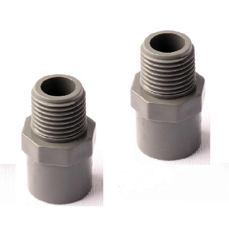 6pcs G 1/2'' Male Thread Inner Diameter 20mm Straight Connectors Thicken Durable PVC Material Garden Irrigation Pipe Fittings