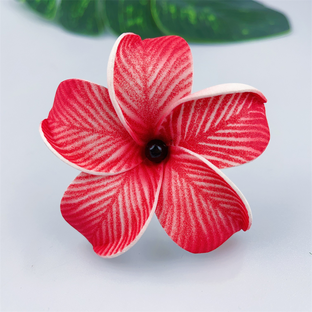 Kn Hf019b Bk Plumeria Hair Pick